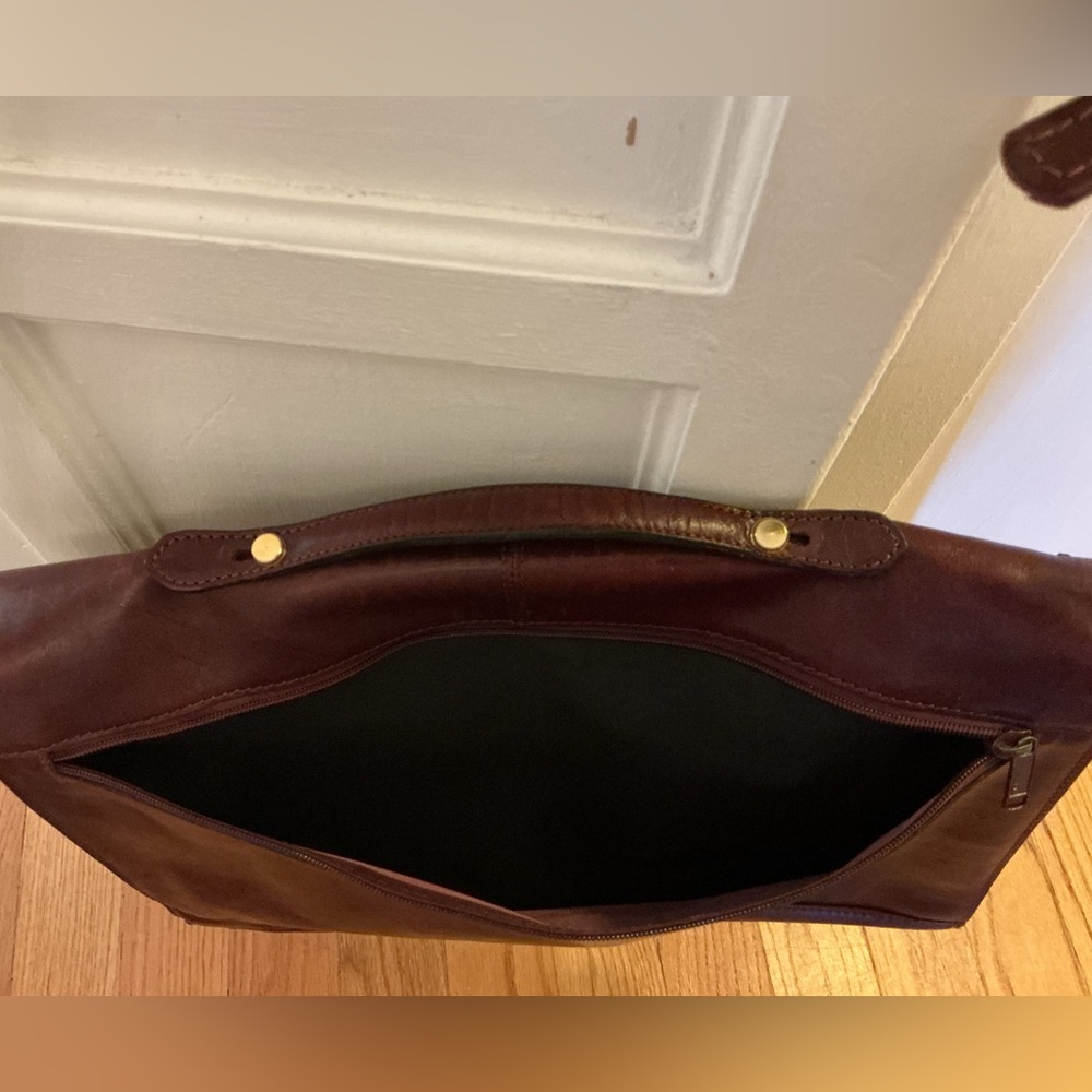 💎 Rare Vintage Renwick Oxblood Italian Leather Bag - Picture 5 of 16